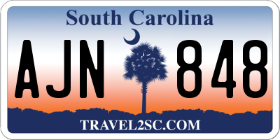 SC license plate AJN848