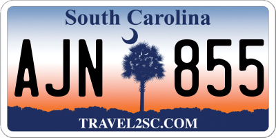 SC license plate AJN855