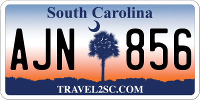 SC license plate AJN856