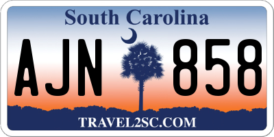 SC license plate AJN858