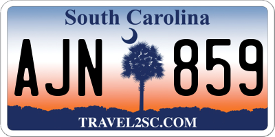 SC license plate AJN859