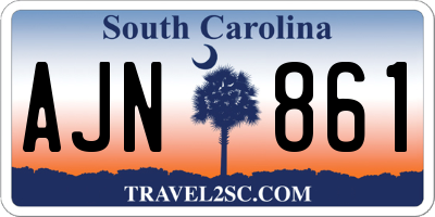 SC license plate AJN861