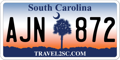 SC license plate AJN872