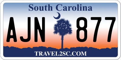 SC license plate AJN877
