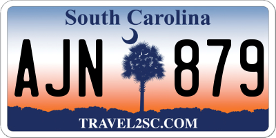 SC license plate AJN879