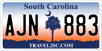 SC license plate AJN883
