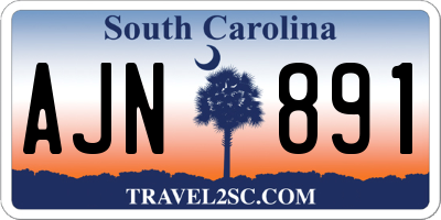 SC license plate AJN891