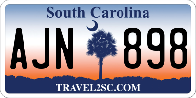 SC license plate AJN898