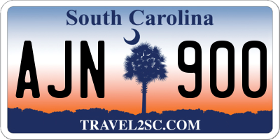 SC license plate AJN900