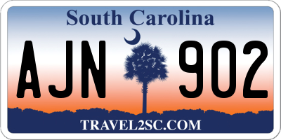 SC license plate AJN902