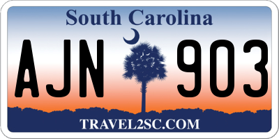 SC license plate AJN903