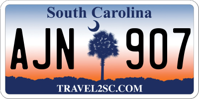 SC license plate AJN907
