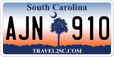 SC license plate AJN910