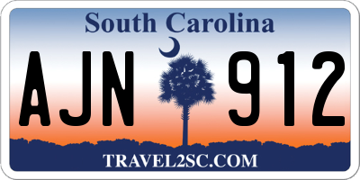 SC license plate AJN912