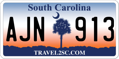 SC license plate AJN913