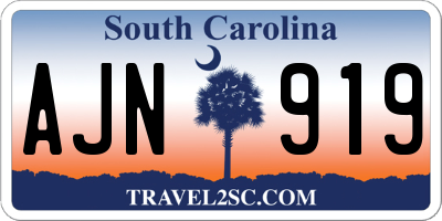 SC license plate AJN919