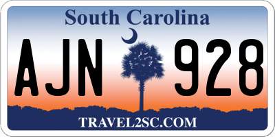 SC license plate AJN928