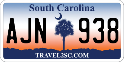 SC license plate AJN938