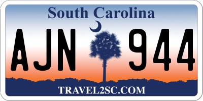 SC license plate AJN944