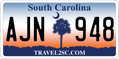 SC license plate AJN948