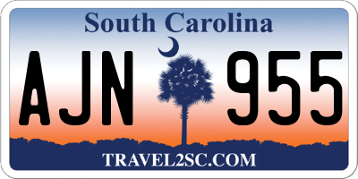 SC license plate AJN955