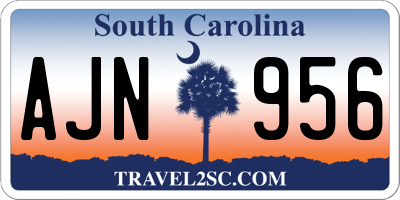 SC license plate AJN956