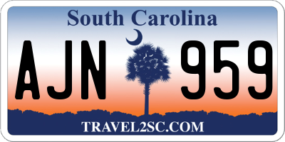 SC license plate AJN959