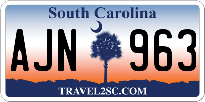 SC license plate AJN963