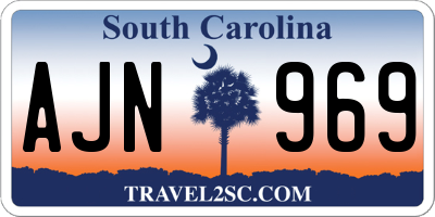 SC license plate AJN969