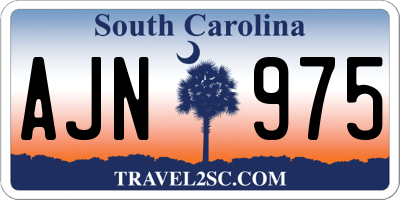 SC license plate AJN975