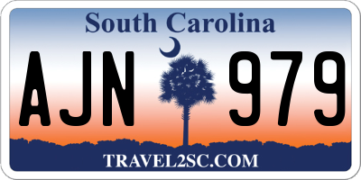 SC license plate AJN979