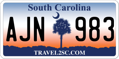 SC license plate AJN983