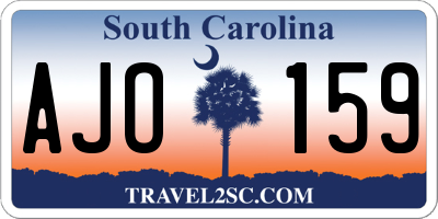 SC license plate AJO159