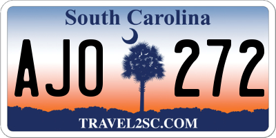 SC license plate AJO272