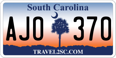 SC license plate AJO370