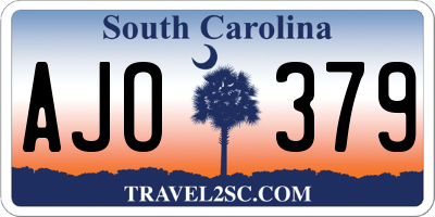 SC license plate AJO379