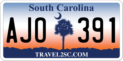 SC license plate AJO391
