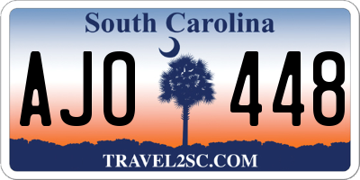 SC license plate AJO448
