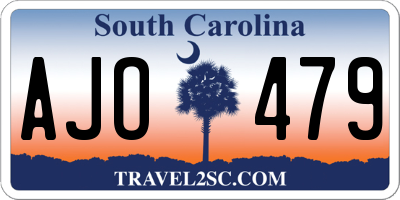 SC license plate AJO479