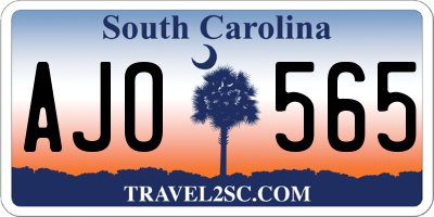 SC license plate AJO565