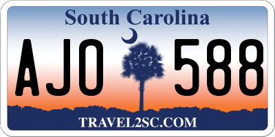 SC license plate AJO588