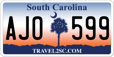 SC license plate AJO599