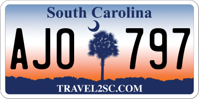 SC license plate AJO797