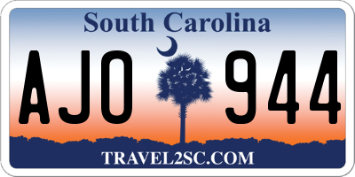 SC license plate AJO944