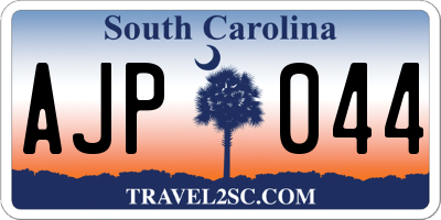 SC license plate AJP044