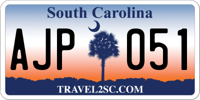 SC license plate AJP051