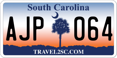 SC license plate AJP064