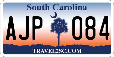 SC license plate AJP084