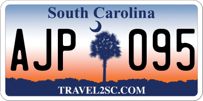 SC license plate AJP095