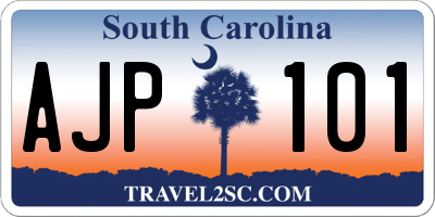 SC license plate AJP101